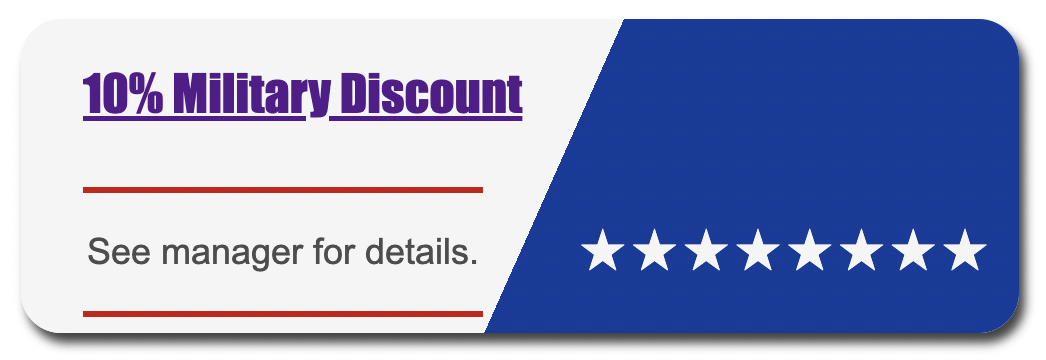 Military Discount coupon